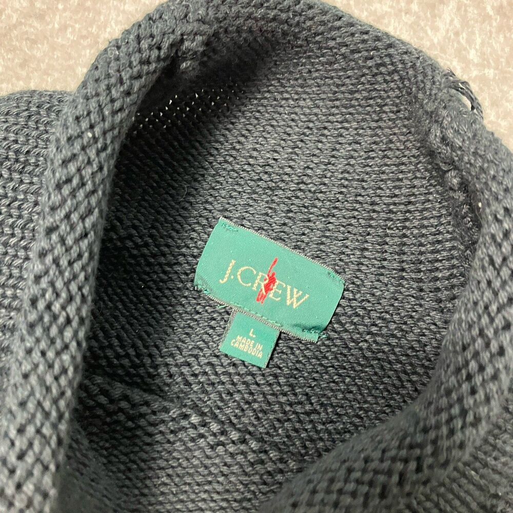 J Crew 1988 Rollneck Black Sweater Cotton 90s Style Preppy Casual BW186 Women L - Picture 6 of 16